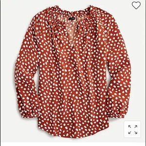 J. Crew Blouse Ruffle Collar New with Tags size medium
